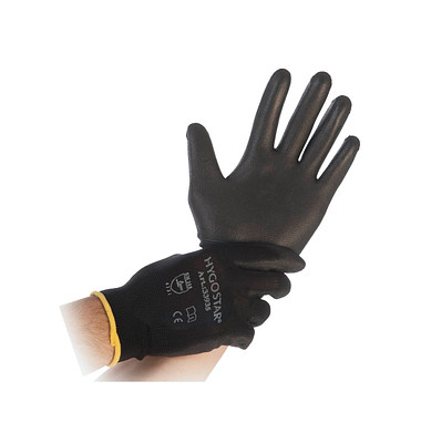 Arbeitshandschuhe Black Ace, PU, schwarz, Gr&ouml;&szlig;e 7 / S