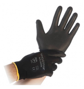 Arbeitshandschuhe Black Ace, PU, schwarz, Gr&ouml;&szlig;e 6 / XS