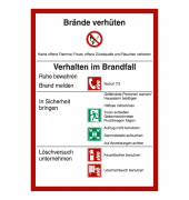 Marahrens Hinweisschild Brände verhüten K160.02.208 DIN14096