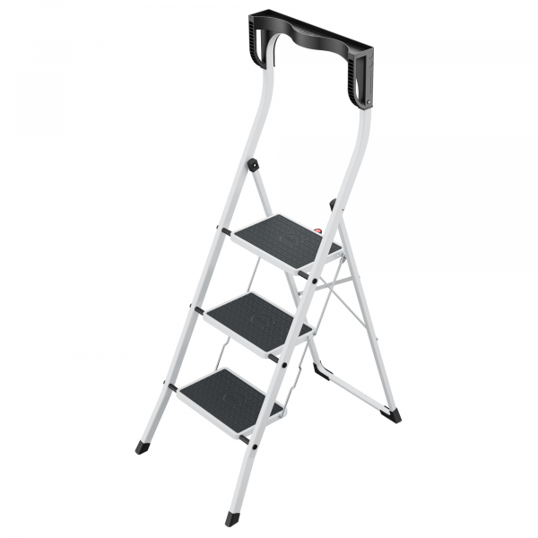4007126241771 - Klapptritt K75 ComfortLine Stahl Tragfähigkeit 150 kg 3 Stufen Tritthöhe 690 mm Hailo