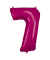 Folienballon Zahl 7 pink