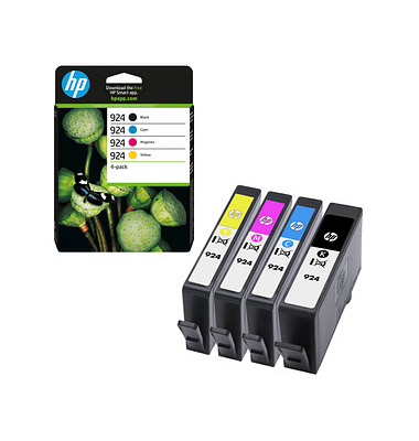 Druckerpatrone 924 6C3Z1NE (kompatibel zu HP OfficeJet Pro 8120), schwarz/cyan/magenta/gelb, ca. 1x 500,3 x400 Seiten