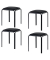 Hocker TBBISX4V.01 BISTRO, schwarz, bis 160kg