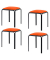 Hocker TBBISX4SC.27 BISTRO, rost, bis 160kg