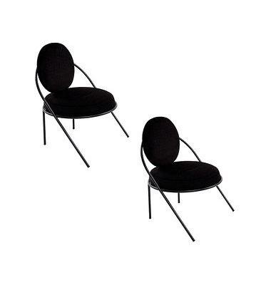 2 PAPERFLOW Sessel SATURNE schwarz Stoff