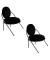 2 PAPERFLOW Sessel SATURNE schwarz Stoff