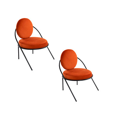 2 PAPERFLOW Sessel SATURNE rost schwarz Stoff