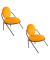 2 PAPERFLOW Sessel SATURNE safran schwarz Stoff