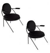 2 PAPERFLOW Sessel SATURNE schwarz Stoff