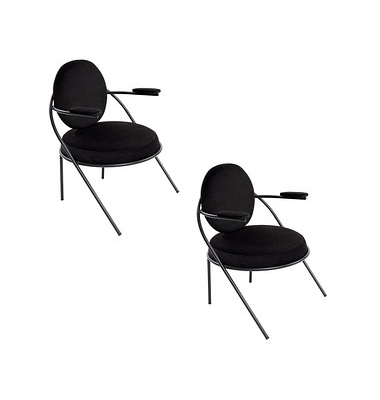 2 PAPERFLOW Sessel SATURNE schwarz Stoff