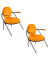 2 PAPERFLOW Sessel SATURNE safran schwarz Stoff