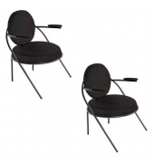 2 PAPERFLOW Sessel SATURNE schwarz Kunstleder