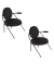 2 PAPERFLOW Sessel SATURNE schwarz Kunstleder