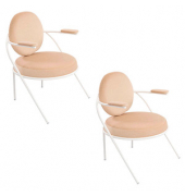 2 PAPERFLOW Sessel SATURNE elfenbein weiß Stoff