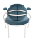 2 PAPERFLOW Sessel SATURNE blau weiß Stoff