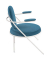 2 PAPERFLOW Sessel SATURNE blau weiß Kunstleder