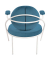 2 PAPERFLOW Sessel SATURNE blau weiß Kunstleder