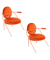 2 PAPERFLOW Sessel SATURNE rost rosa Stoff