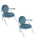 2 PAPERFLOW Sessel SATURNE blau Stoff