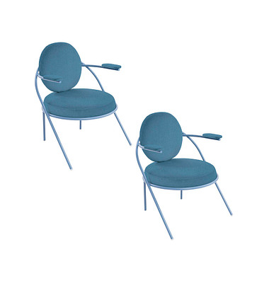 2 PAPERFLOW Sessel SATURNE blau Kunstleder