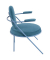2 PAPERFLOW Sessel SATURNE blau Kunstleder