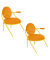 2 PAPERFLOW Sessel SATURNE safran Kunstleder