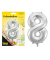 Folienballon Zahl 8 silber