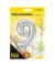 Folienballon Zahl 9 silber