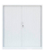 Schiebetürenschrank, 555147 signalweiß 2 Fachböden 120,0 x 45,7 x 135,0 cm