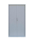 Schiebetürenschrank, 555150 lichtgrau 4 Fachböden 100,0 x 45,7 x 195,0 cm