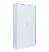 Schiebetürenschrank, 555157 signalweiß 4 Fachböden 100,0 x 45,7 x 195,0 cm