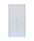 Schiebetürenschrank, 555157 signalweiß 4 Fachböden 100,0 x 45,7 x 195,0 cm