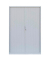 Schiebetürenschrank, 555160 lichtgrau 4 Fachböden 120,0 x 45,7 x 195,0 cm