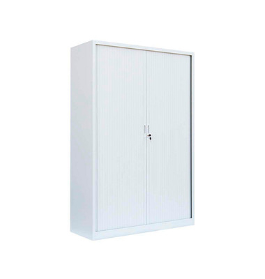 Schiebetürenschrank, 555167 signalweiß 4 Fachböden 120,0 x 45,7 x 195,0 cm