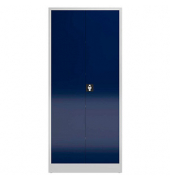 Putzmittelschrank X-545521 enzianblau, lichtgrau 80,0 x 38,0 x 180,0 cm, aufgebaut