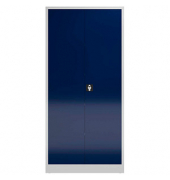 Putzmittelschrank X-545541 enzianblau, lichtgrau 92,0 x 42,0 x 194,5 cm, aufgebaut