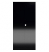 Putzmittelschrank X-545549 tiefschwarz 92,0 x 42,0 x 194,5 cm, aufgebaut