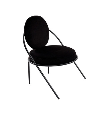 Sessel SATURNE schwarz Stoff