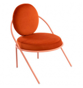 Sessel SATURNE rost rosa Stoff