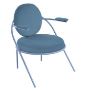 Sessel SATURNE blau Kunstleder