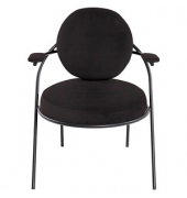 Sessel SATURNE schwarz Kunstleder