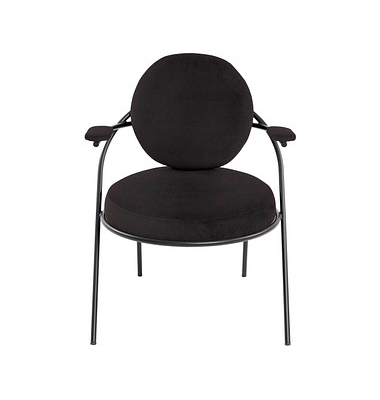 Sessel SATURNE schwarz Kunstleder