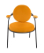 Sessel SATURNE safran schwarz Kunstleder