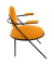 Sessel SATURNE safran schwarz Kunstleder