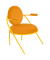 Sessel SATURNE safran Kunstleder