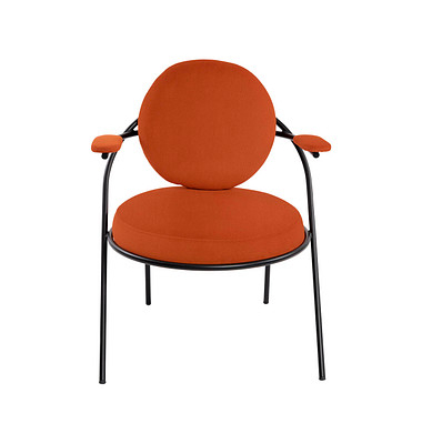 Sessel SATURNE rost schwarz Kunstleder