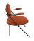 Sessel SATURNE rost schwarz Kunstleder