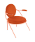 Sessel SATURNE rost rosa Kunstleder