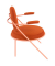 Sessel SATURNE rost rosa Kunstleder