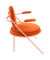 Sessel SATURNE rost rosa Stoff